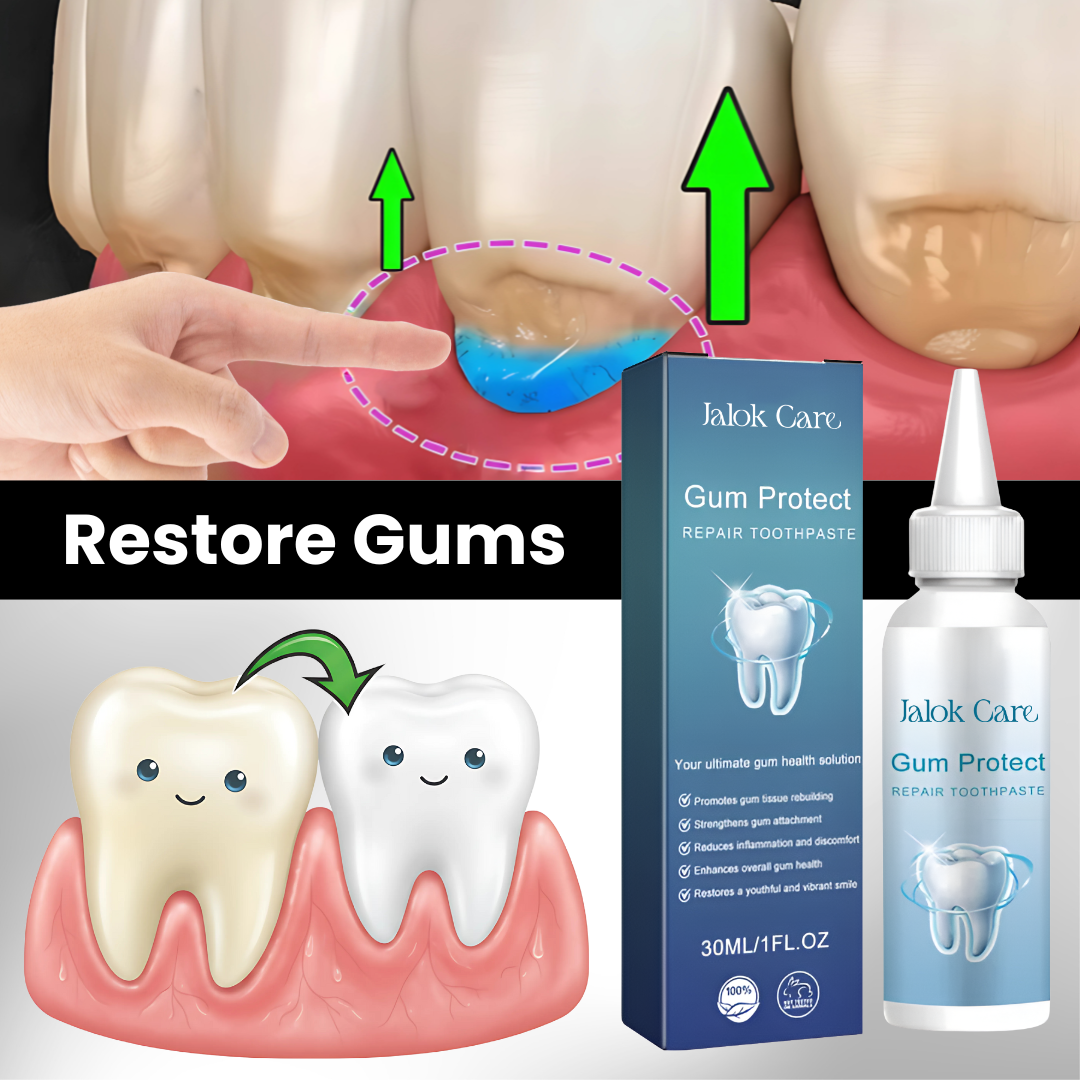 Jalok Care Gum Protect Repair Toothpaste | Rapidly restores 93% receding gums & relieves sensitivity in just days!