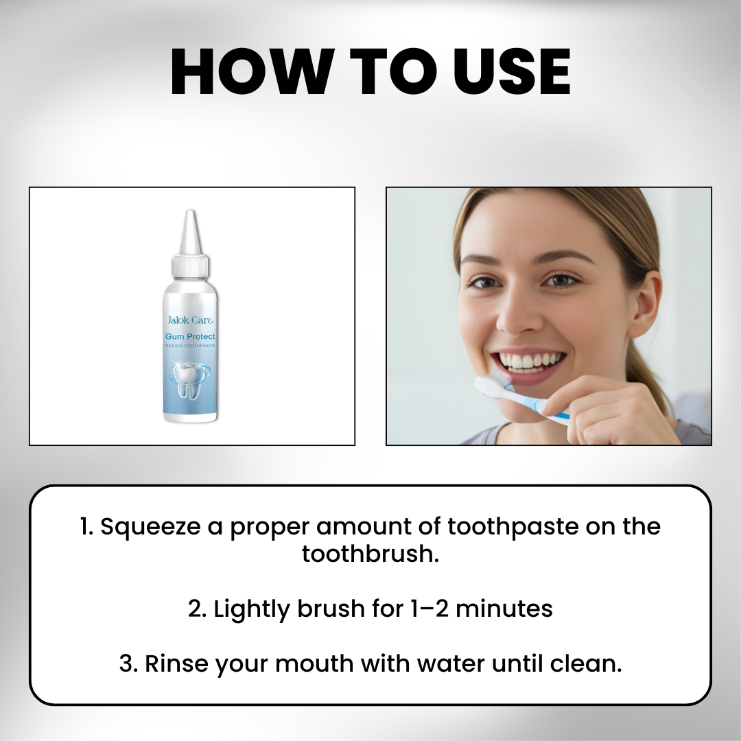 Jalok Care Gum Protect Repair Toothpaste | Rapidly restores 93% receding gums & relieves sensitivity in just days!