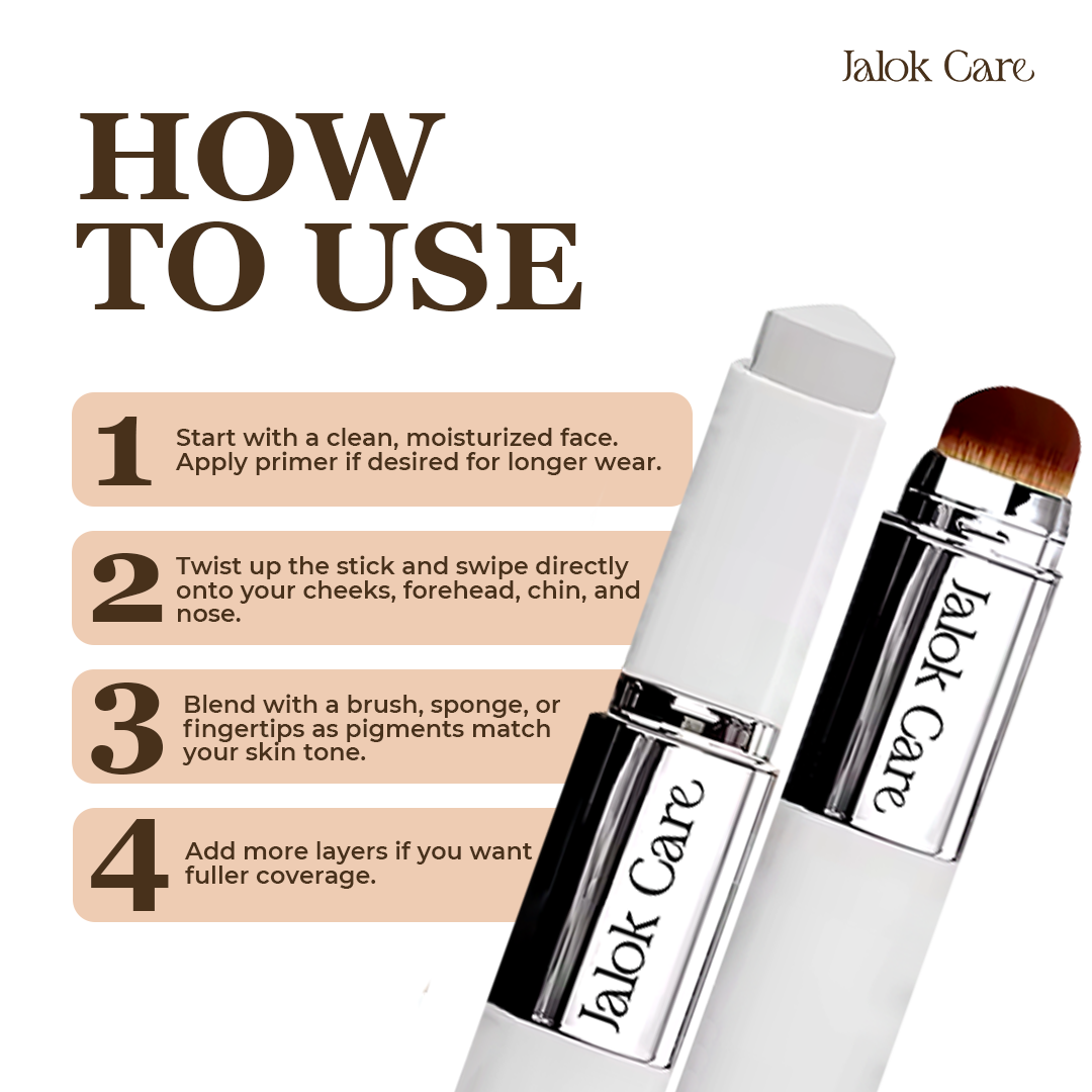 Jalok Care 2-in-1 Color-Changing Foundation Stick